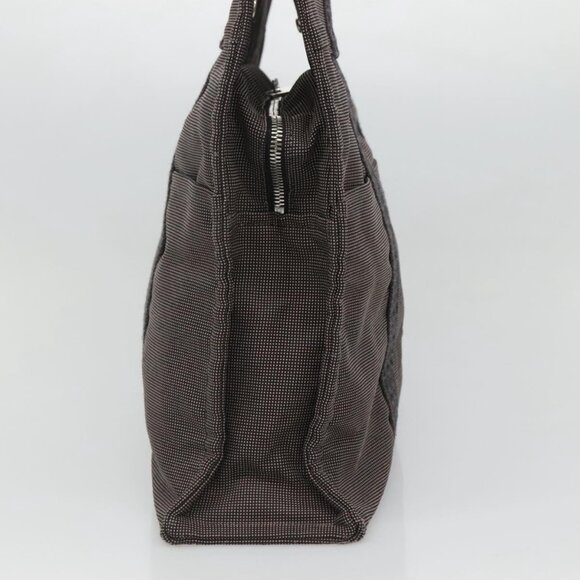 HERMES Her Line MM Hand Bag Canvas Gray Auth kk463 - Picture 6 of 16